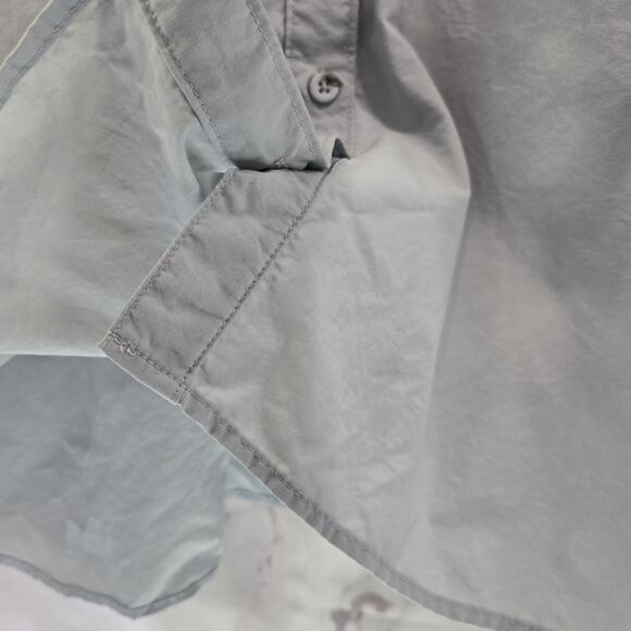 Columbia Shirt Mens 2X XXL Gray Blue PFG Button Up Short Sleeve Vented Ripstop - Picture 11 of 13